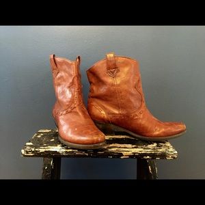 Brown Leather CowBoy Boots
